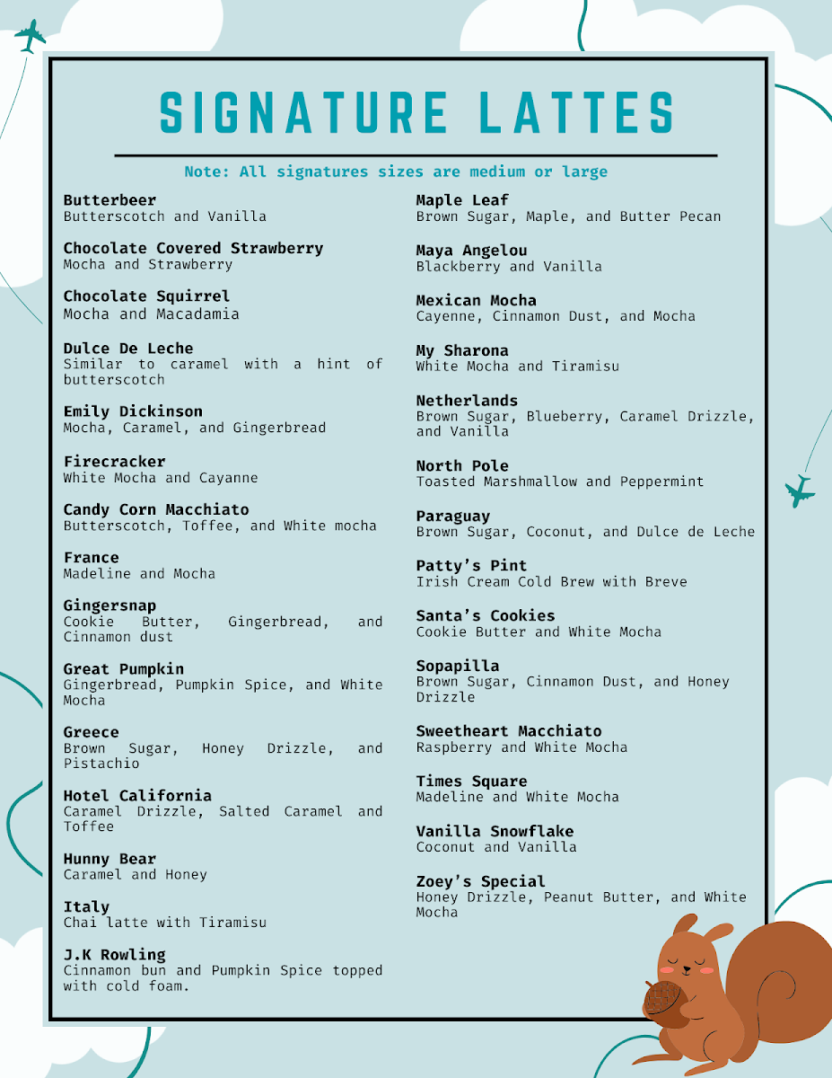 Menu Flying Squirrel Coffee Company-3